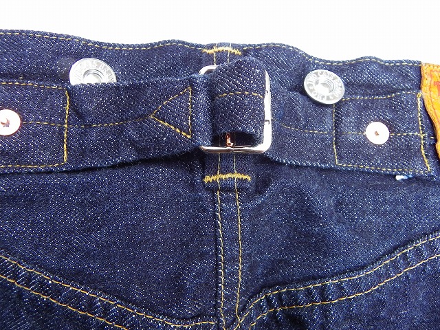 TCBjeans 1922モデルをレプリカしたシンチバック・サスペンターボタン