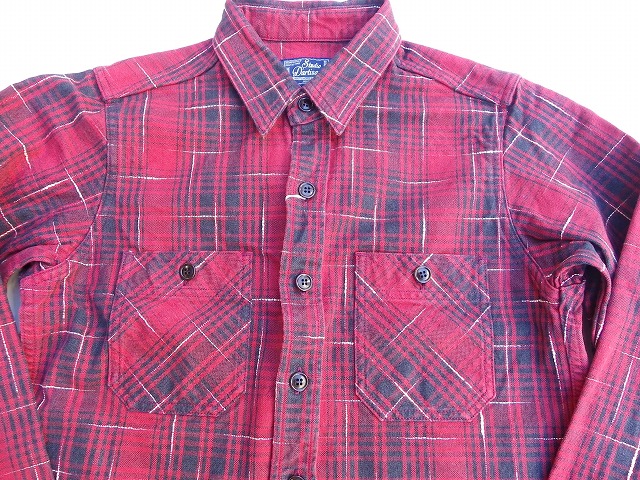 STUDIO D'ARTISAN-スタジオダルチザン- 乱れ絣チェックシャツ 日本製