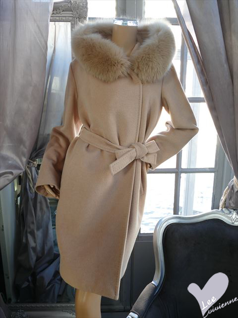 SUPER_BRAND： マックスマーラ フォックスファーフードコート 商品説明