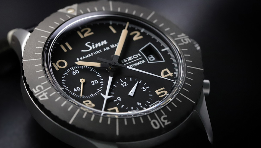 ジン クロノグラフ・ムーブメント Cal.SZ01搭載パイロット・クロノ