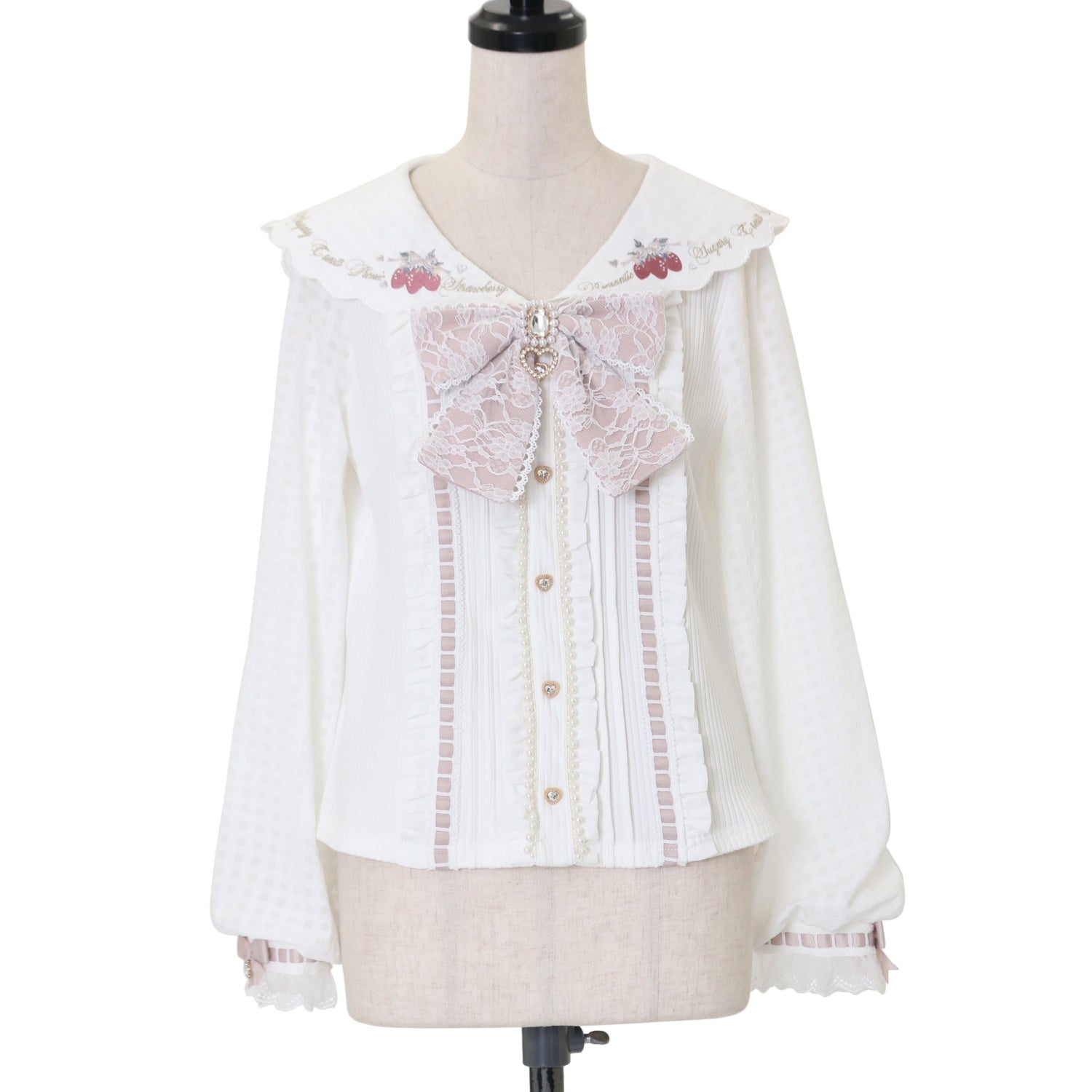 USED】ストロベリー刺繍セーラーリブブラウス | LIZ LISA | ロリータ