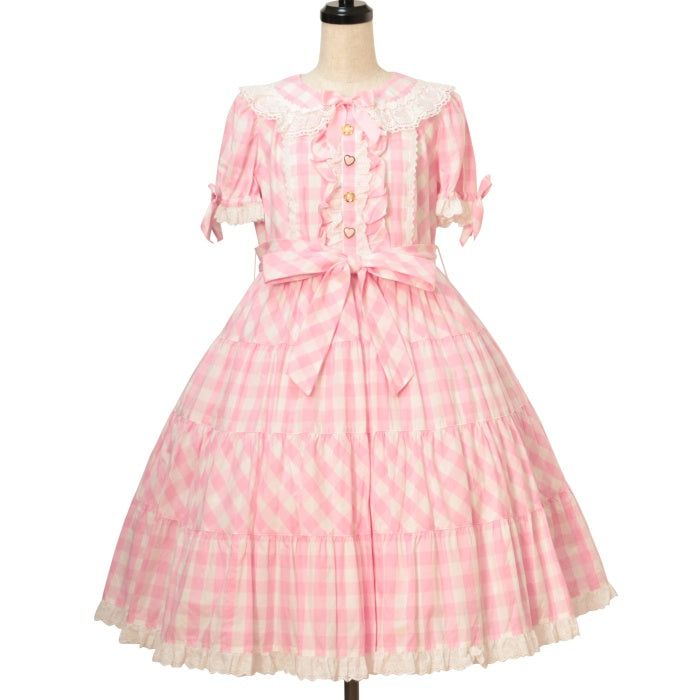 USED】メルヘンチェックワンピース(ギンガム) | Angelic Pretty