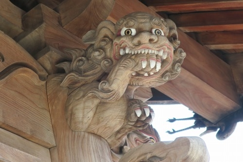 木鼻｜社寺彫刻の木鼻の種類 獅子 象 麒麟 植物などあり