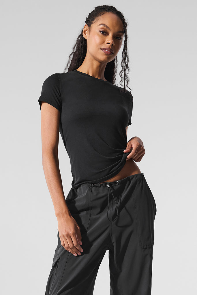 All Day Short Sleeve - Black | ALO