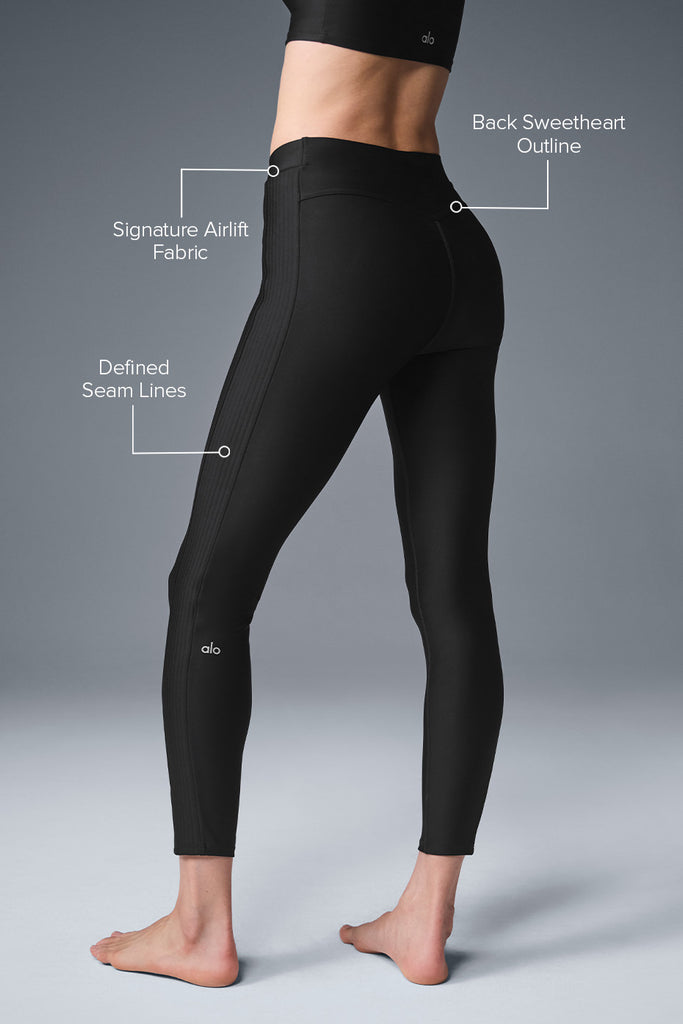 Airlift High-Waist 7/8 Turn It Up Legging - Black | ALO