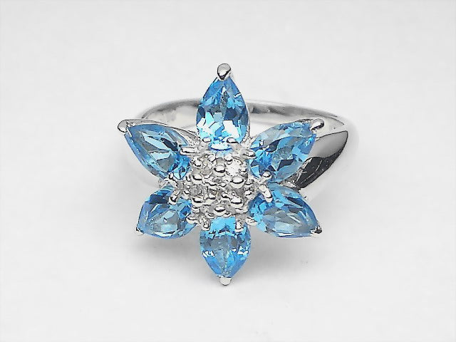 K18WGブルートパーズ/ダイヤ リング 【誕生石11月】 – オール