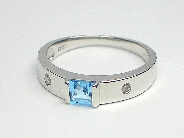 K18WGブルートパーズ/ダイヤ リング 【誕生石11月】 – オール