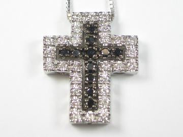 K10WG（ホワイトゴールド）ブラックダイヤモンド1.30ctクロストップ