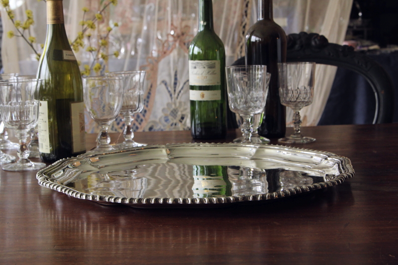 RU-5081 マッピン&ウェッブ シルバートレイ 彫刻&透かし Φ27㎝ 。 RU