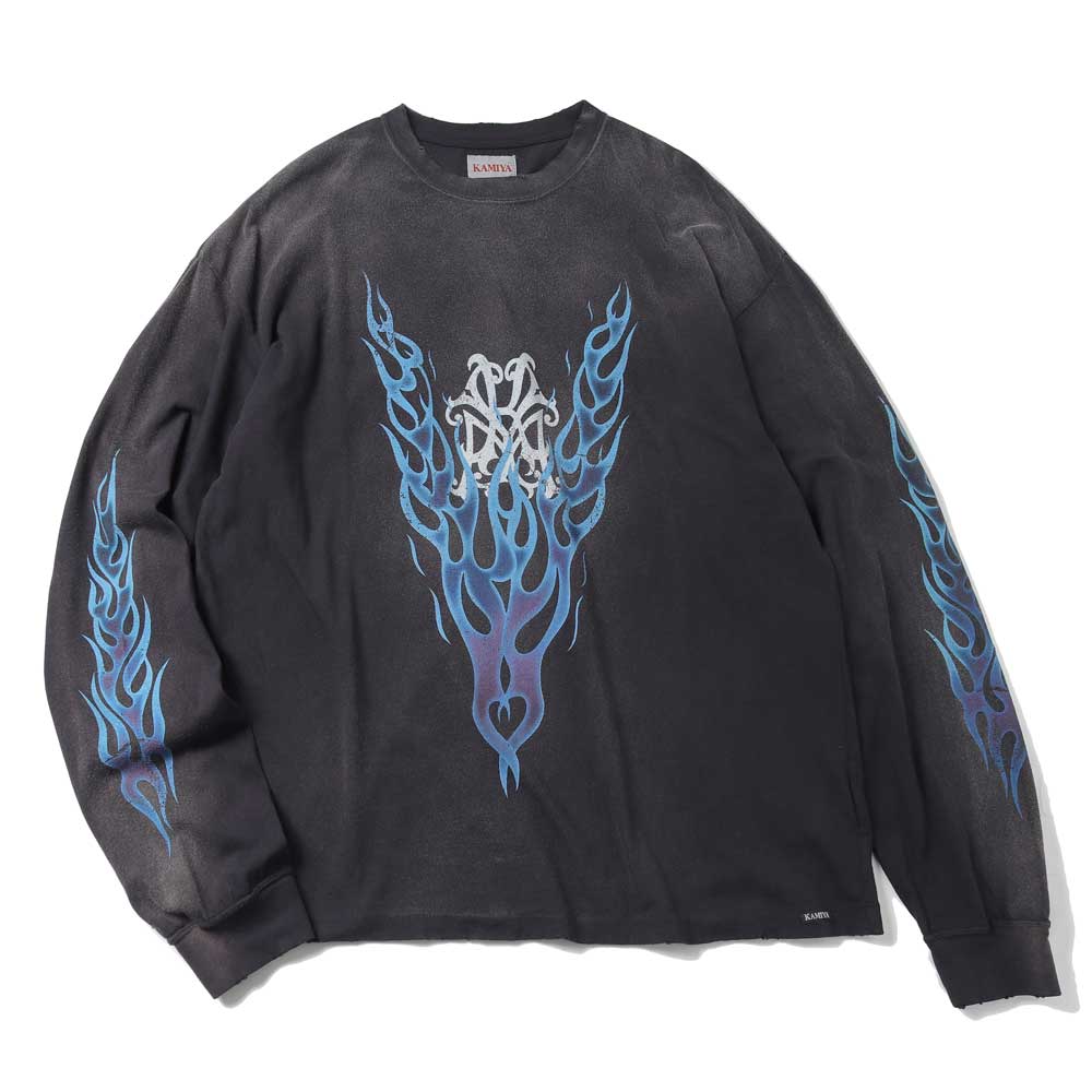 KAMIYA(カミヤ) - KMY-FIRE Distressed L/S Tee – Area