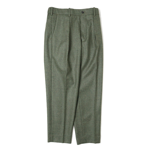 FRONT PLEATS PEGTOP ORGANIC WOOL JAPAN FLANNEL - MARKAWARE 「Area」