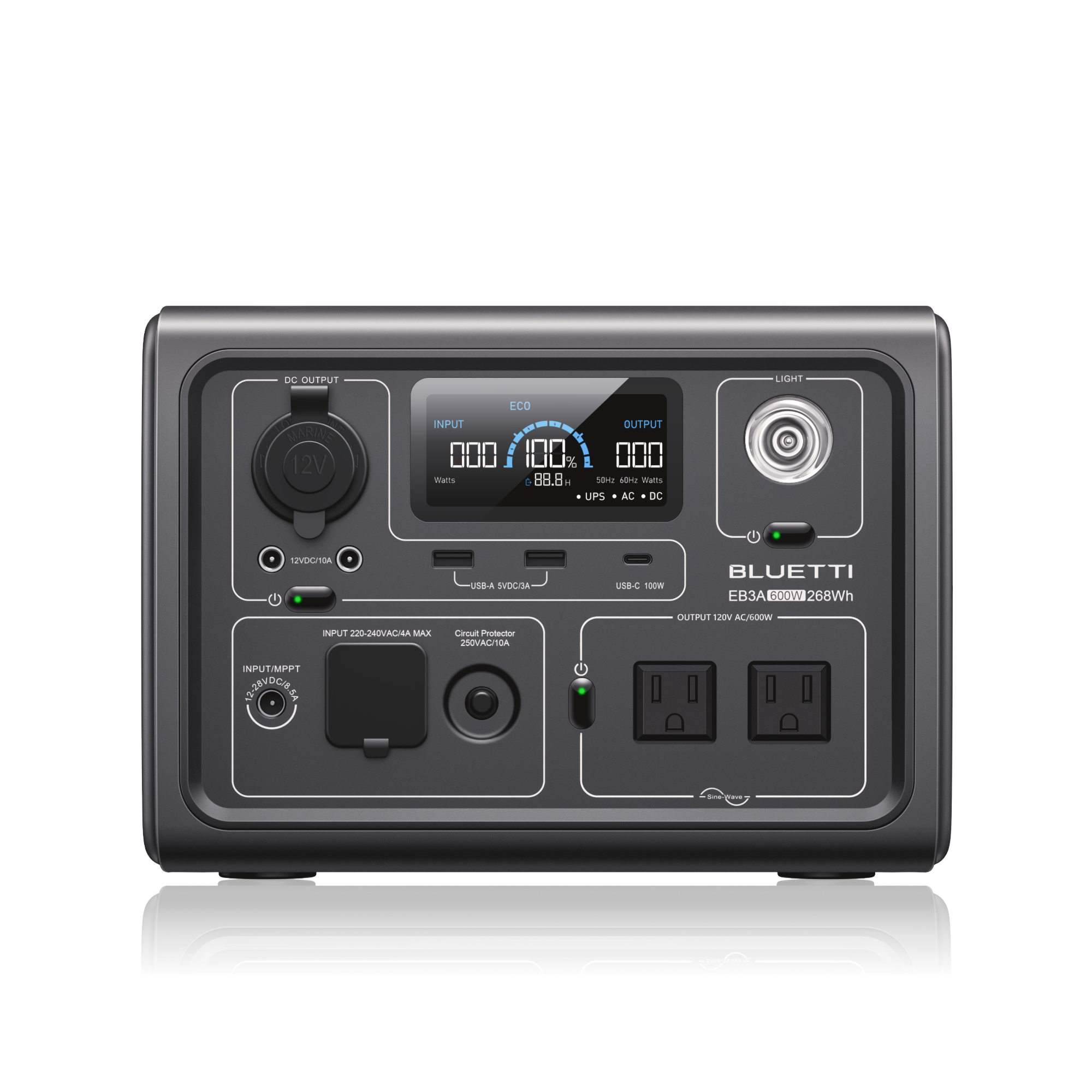 BLUETTI EB3A Portable Power Station For Camping | 600W 268Wh