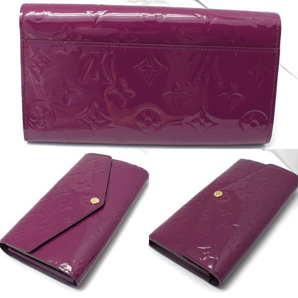 新品同様 ルイヴィトン ヴェルニ ファスナー長財布 ポルトフォイユサラ
