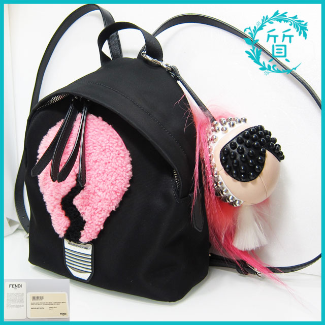 極美品 フェンディ 8BZ038 68N F0786 リュックサック モンスター