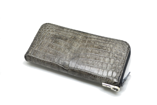 イサムカタヤマ バックラッシュ 383-03 クロコ ラウンドファスナー財布