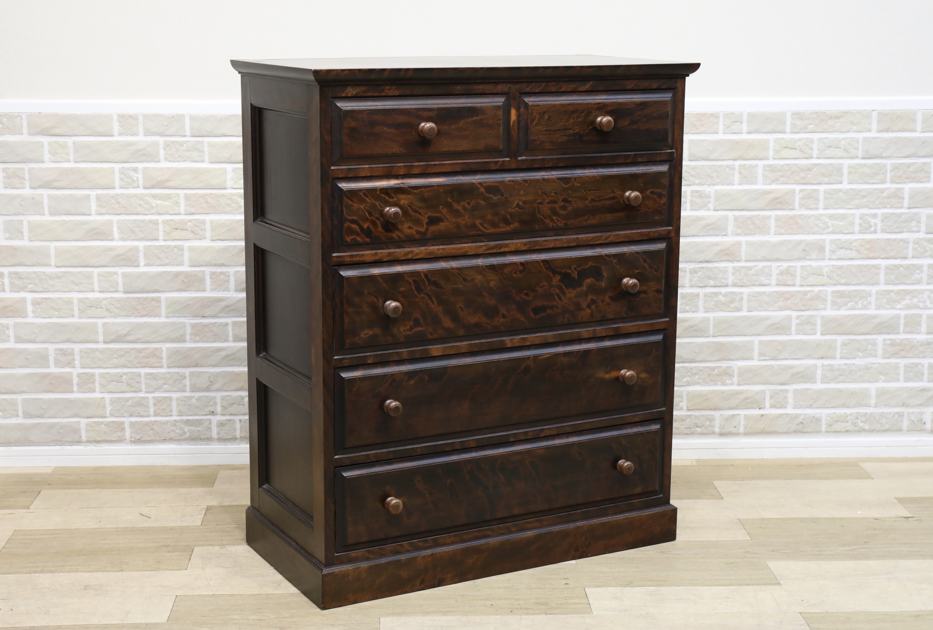 D1081】松本民芸家具 収納タンス 整理箪笥 5段チェスト | サークルワン