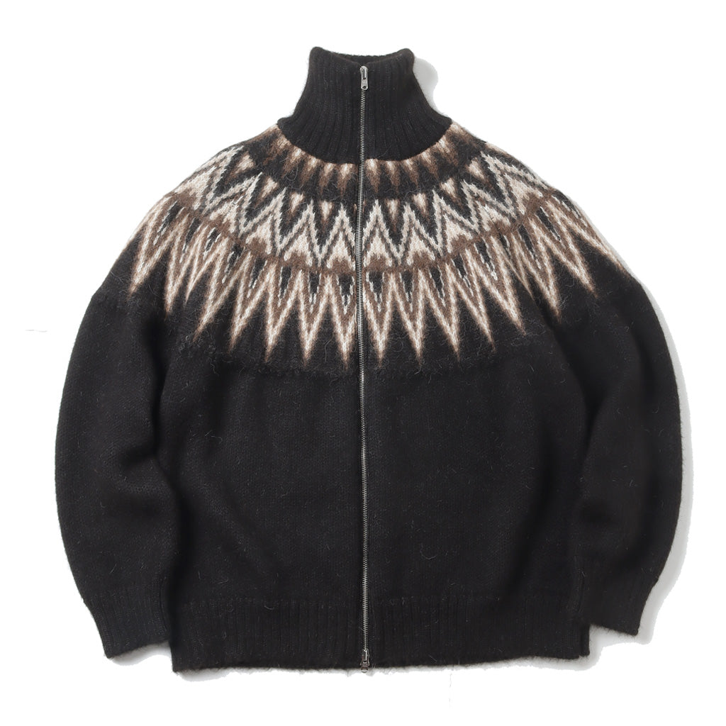 SNOW PATTERN DRIVERS JUMPER NATURAL COLOR ALPACA (A23C-12SW03C