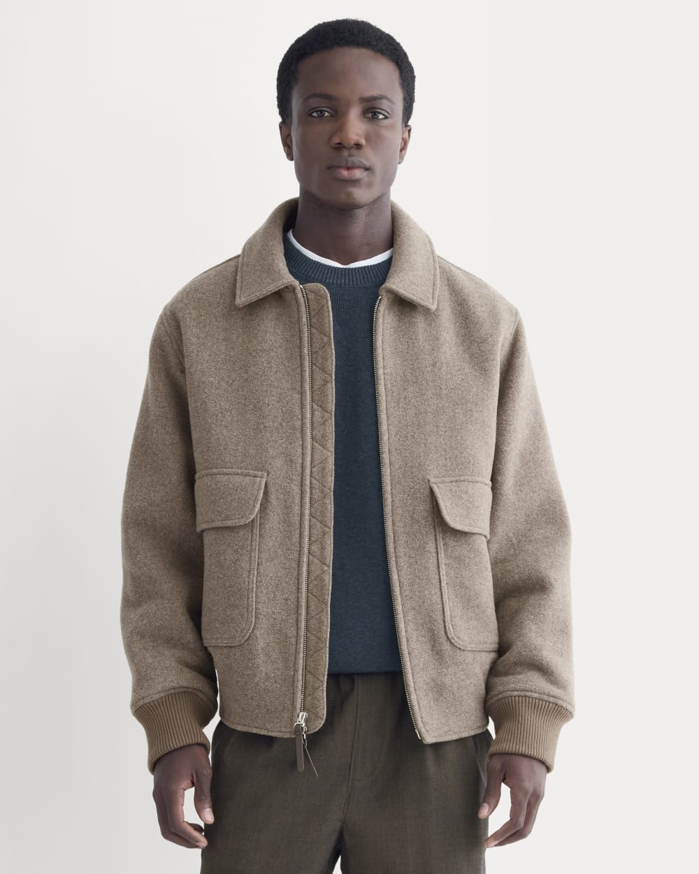 ReWool Flight Jacket | Heather Taupe – Everlane