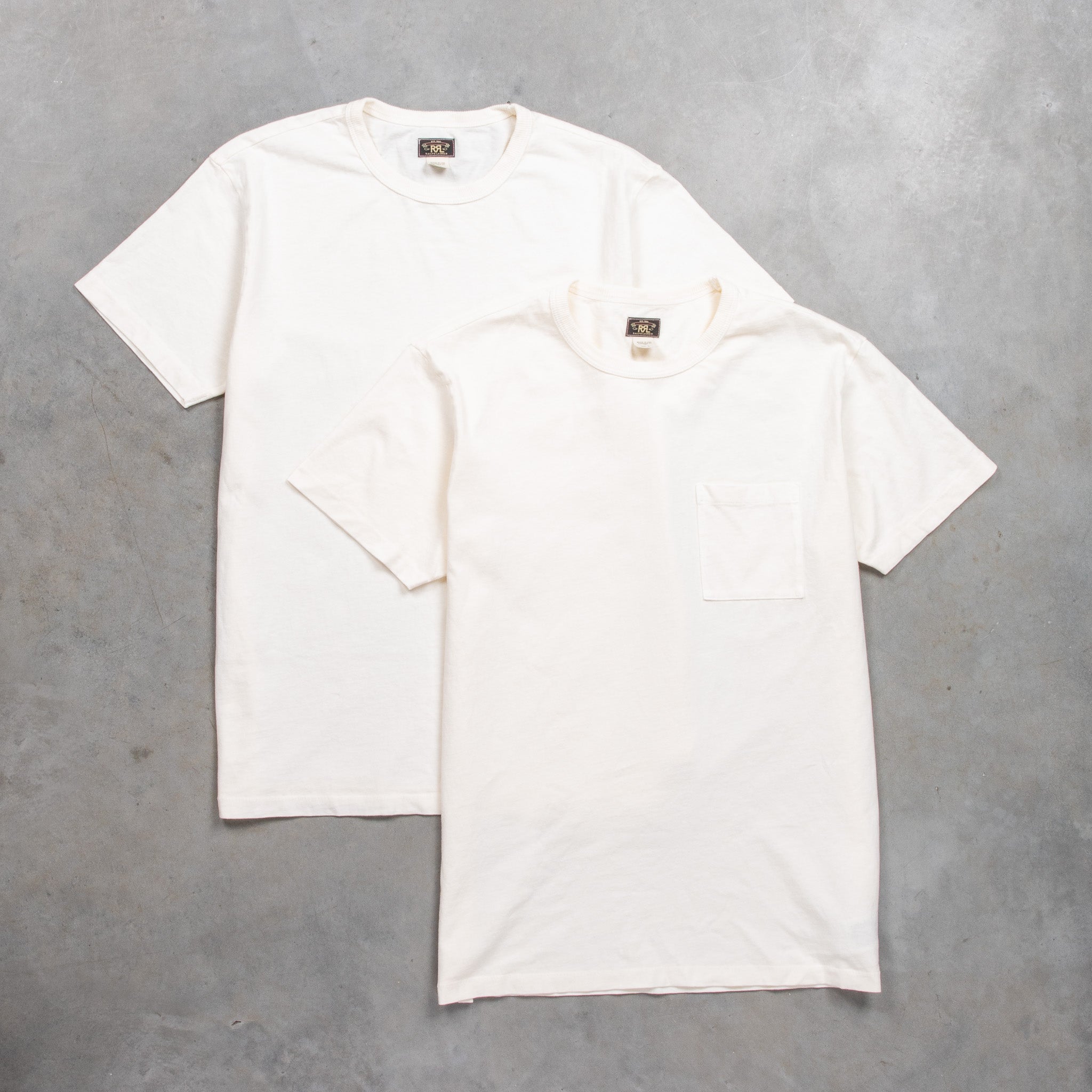 RRL 2-Pack Pocket T-Shirts Dyed White – Frans Boone Store