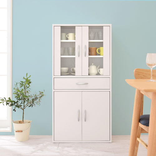 ロータイプ食器棚 キッチン収納 食器棚 おしゃれ ぼん家具 KCB000035