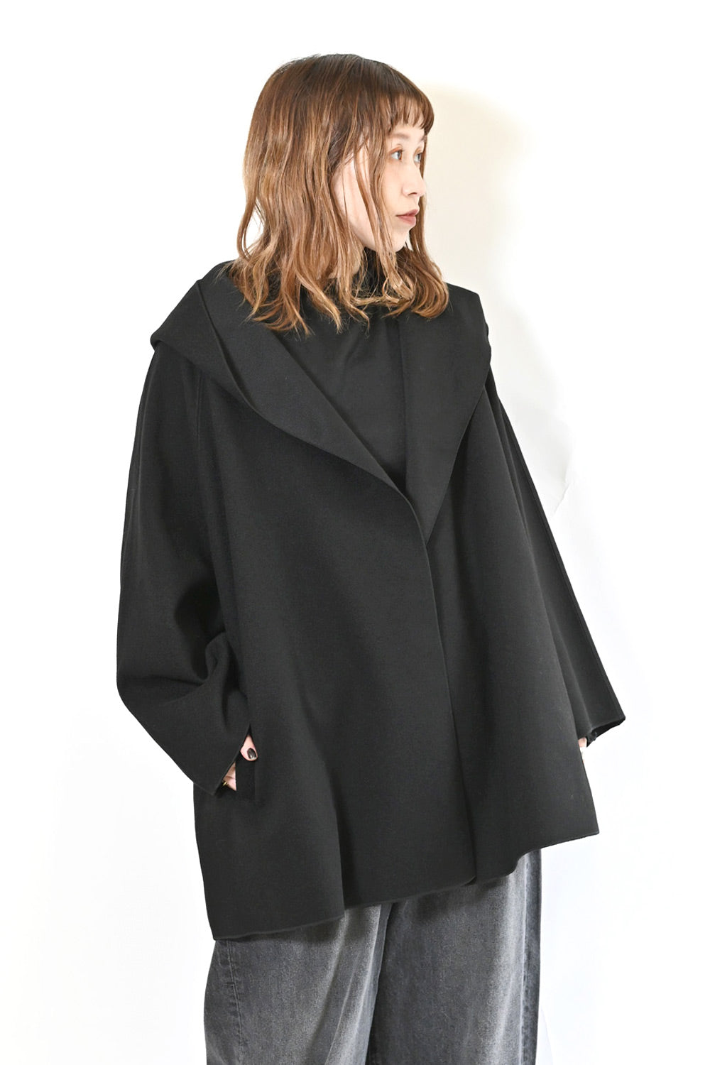 ≪SALE≫【アクセル】シャギーフード付きケープ – HEART MARKET