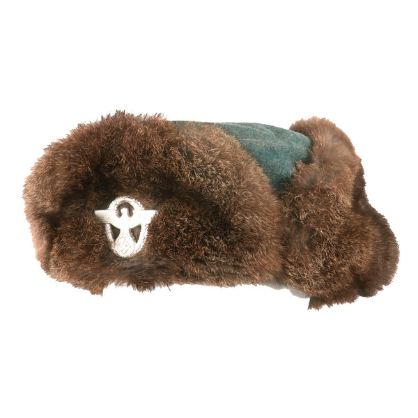 Original German WWII 1944 Dated Field Police Rabbit Fur Pelzmütze