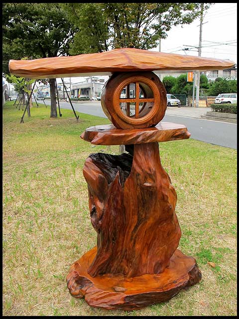 中古の希少!無垢 屋久杉 灯篭 世界遺産屋久杉・高価買取りします！中古