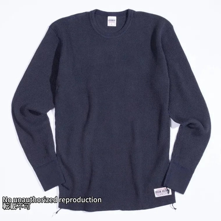 ヘビーサーマル クルーネックロングTシャツ／ネイビー – IRON HEART