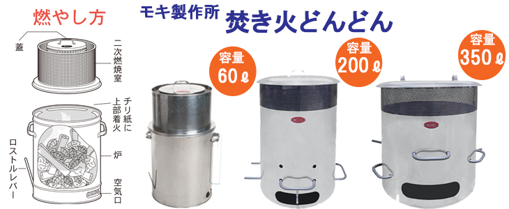 モキ製作所】 焚き火どんどん 60L φ42x78cm [M60Fz]なら建設ラッシュ