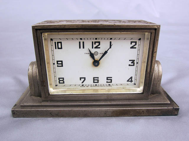 ジャンク・不動品】精工舎 TRADE MARK 8 DAY 置時計 アールデコ
