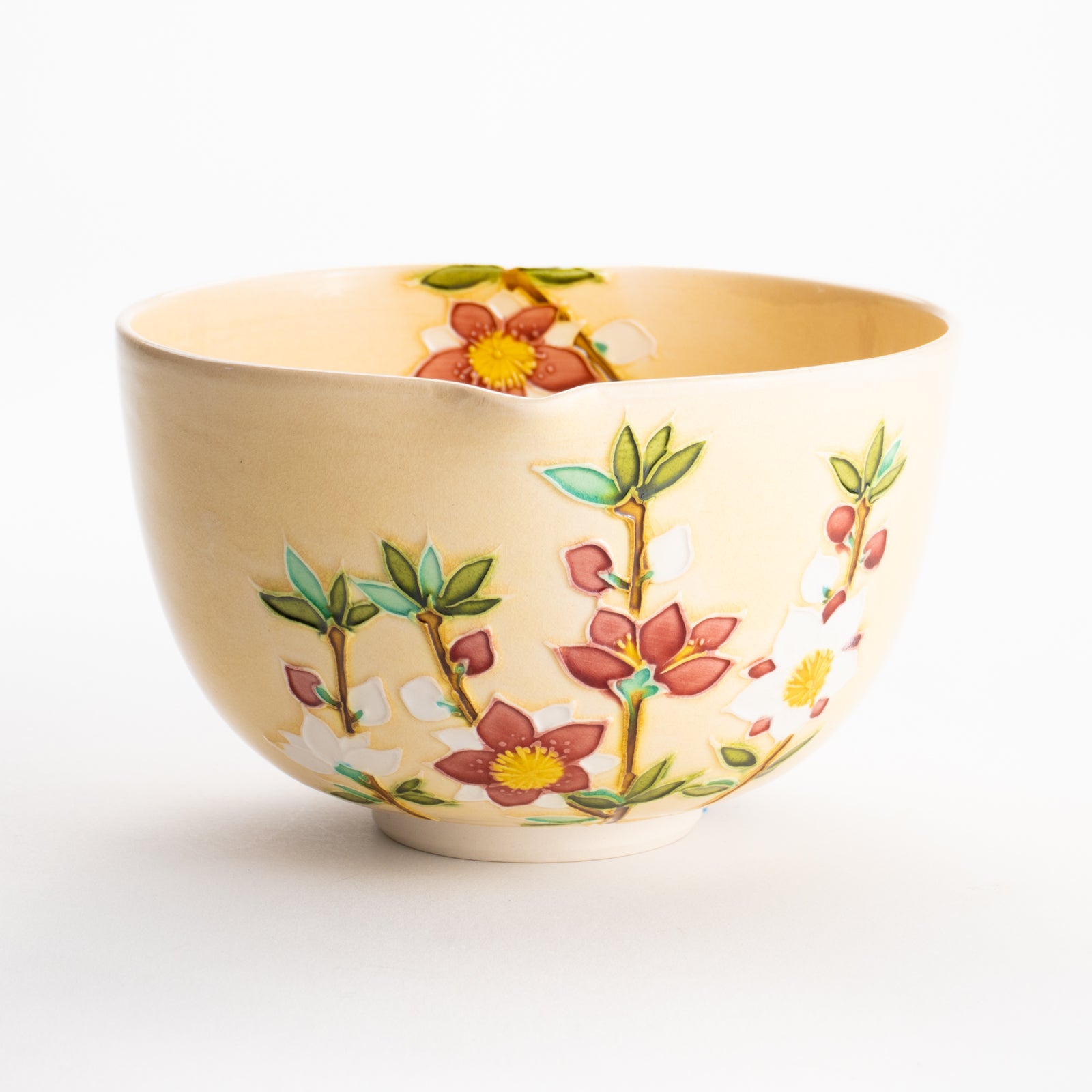 京都 清水焼】抹茶碗 桃