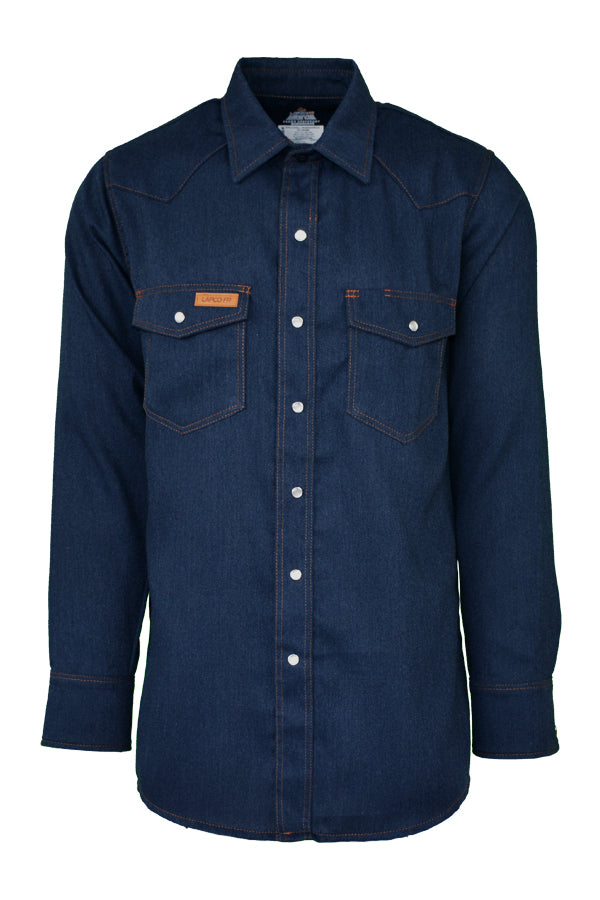 FR Modern Western Shirt made with 5oz. TecaSafe® One Inherent | Denim