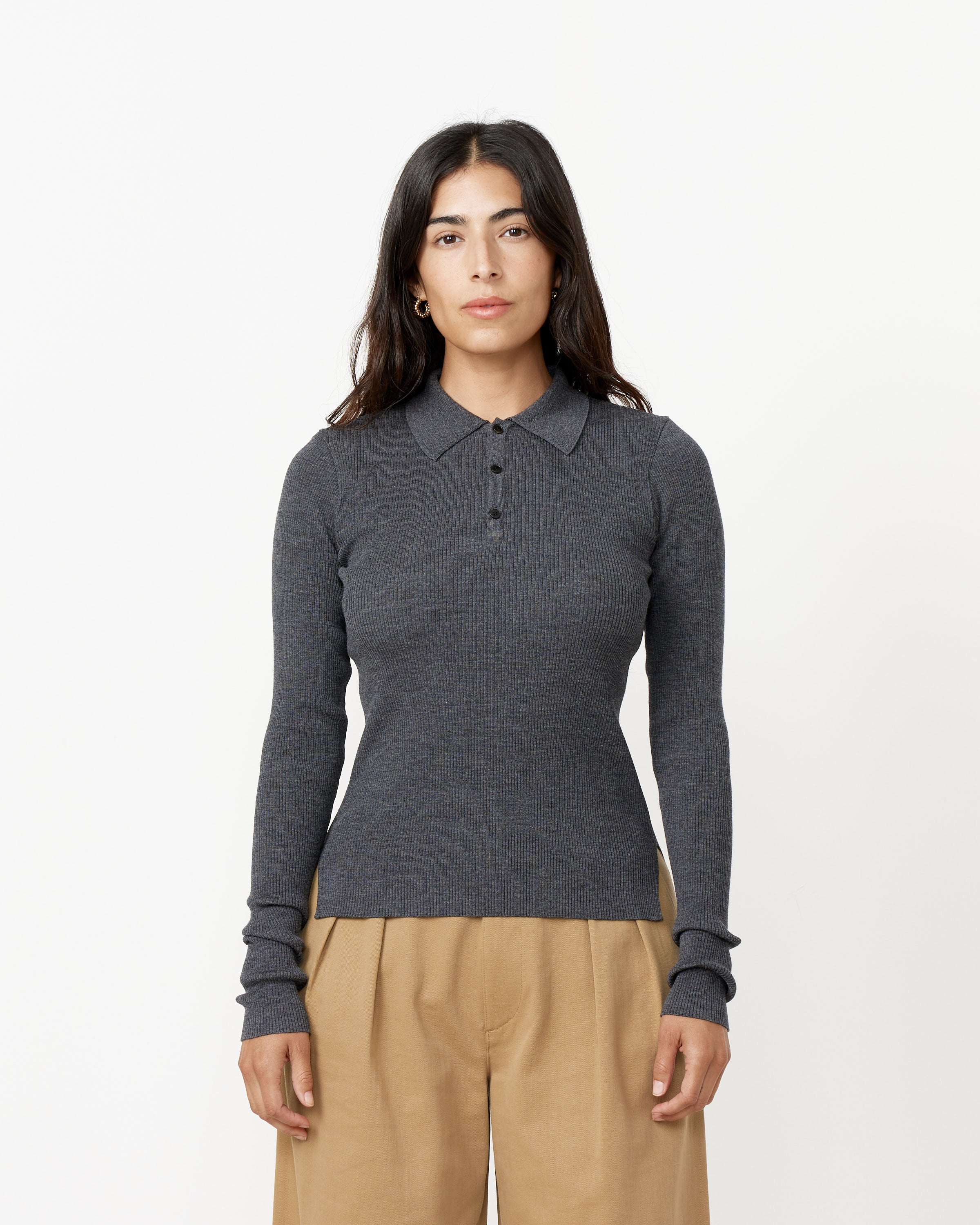 High Gauge Rib Knit Polo