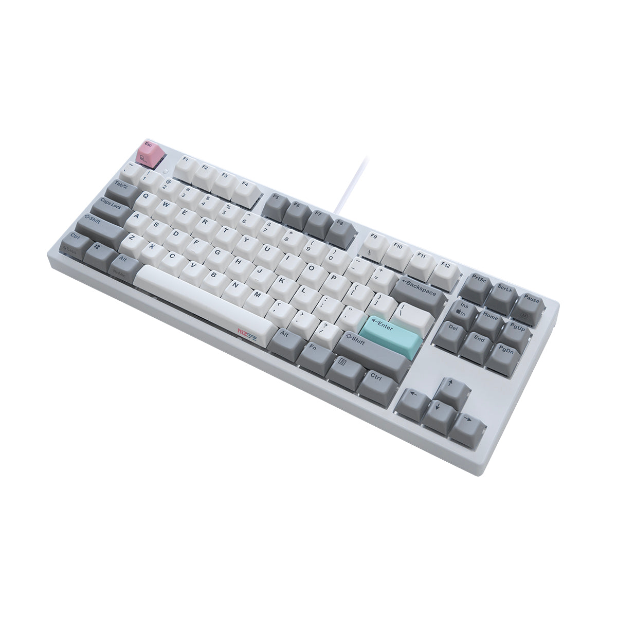 NiZ 防水キーボード WP87 静電容量無接点有線キーボード 白い