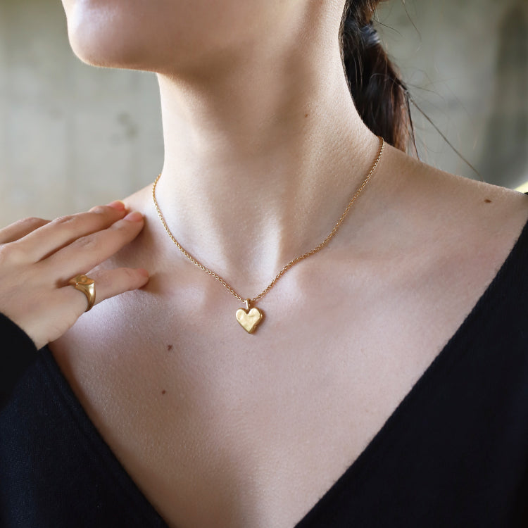 ハートシルフィウムネックレス GD