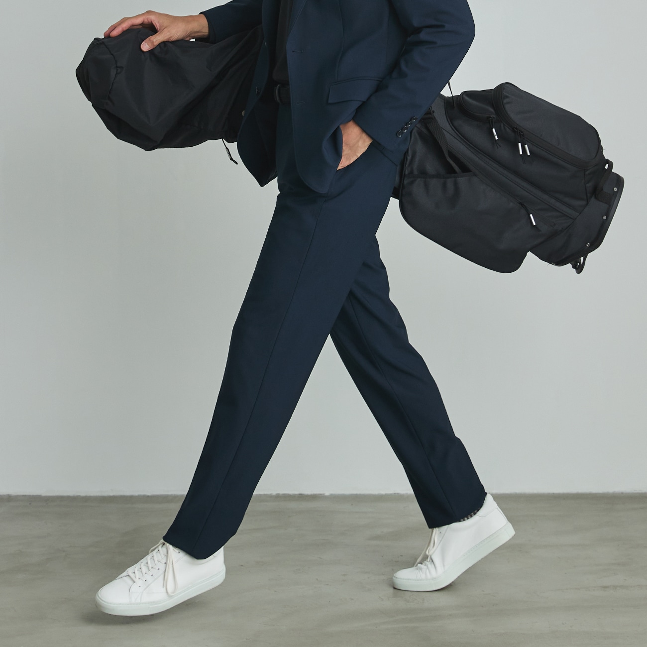 THE THIRD SUITS(BIZSPO)スラックス 無地 裾上げ済み|O47_4AK5B17S