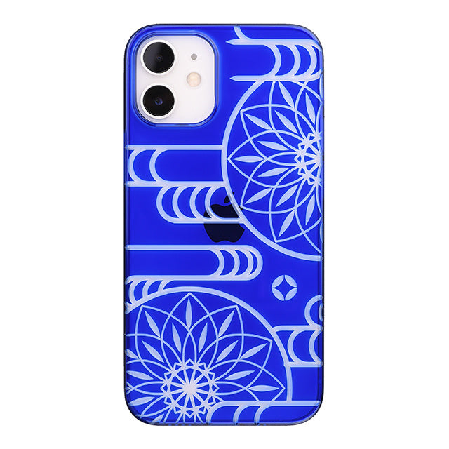 Web限定】Air Jacket “kiriko” for iPhone12 mini エ霞に鞠 (瑠璃