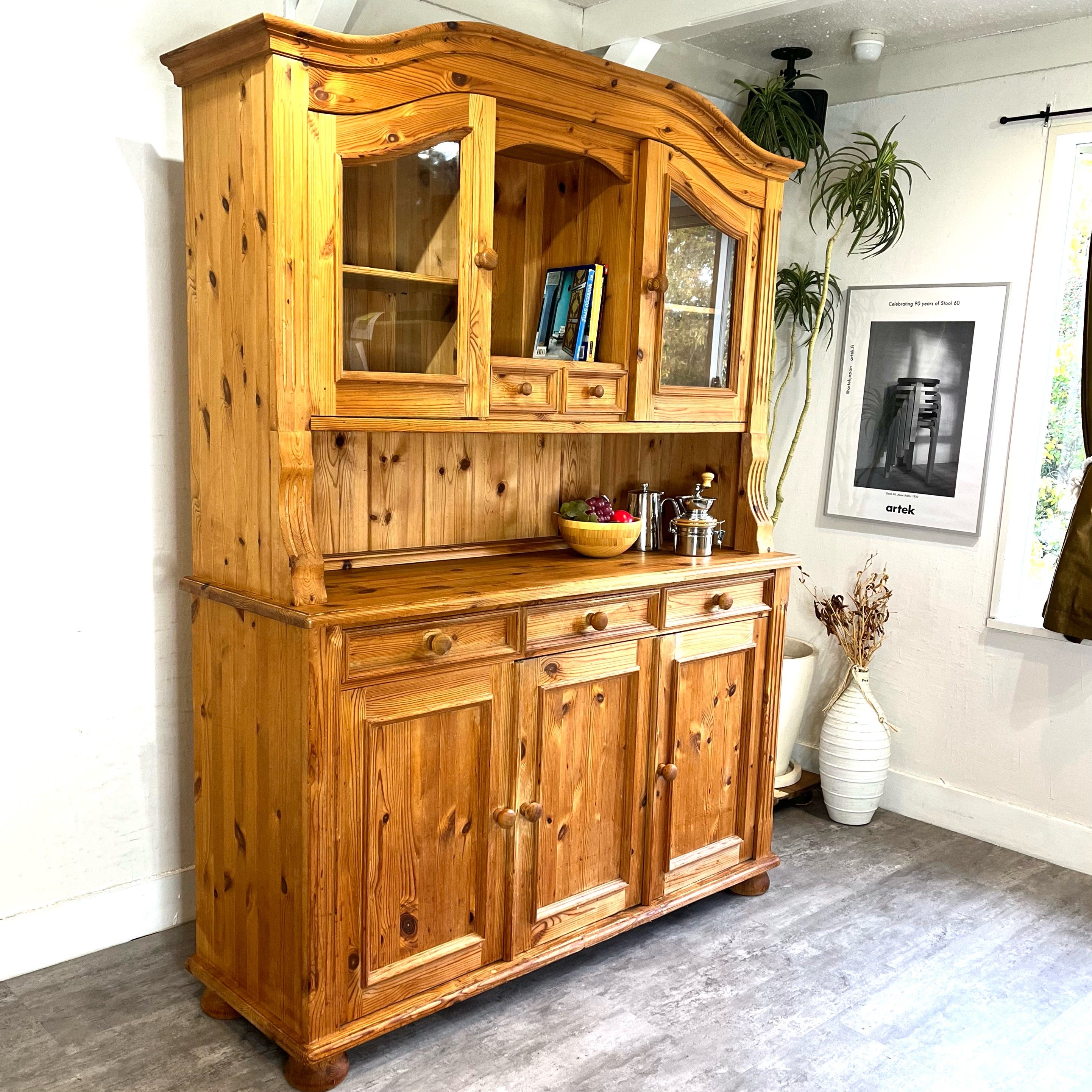 ダニッシュカントリーチェスト 食器棚 デンマーク ヴィンテージ 中古