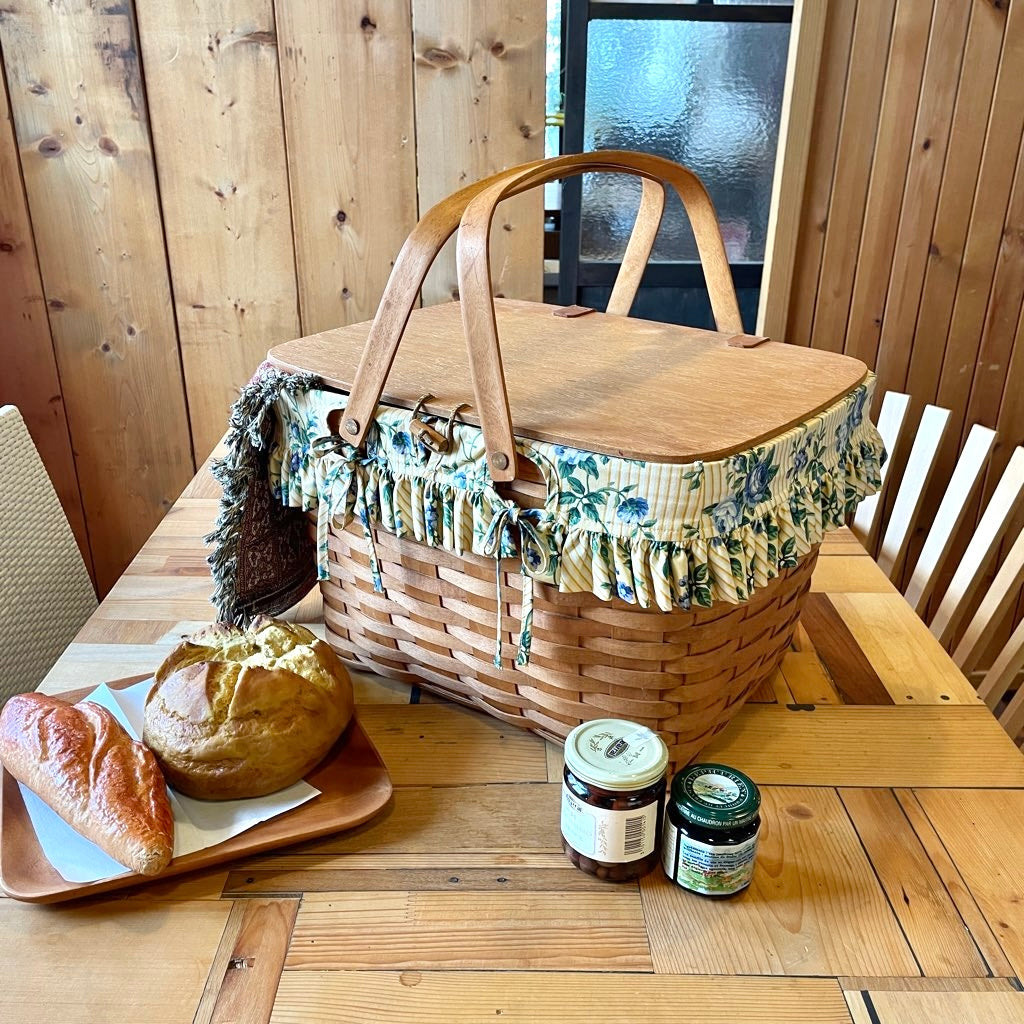 ロンガバーガー/Longaberger バスケット大【4】蓋付きかご カントリー