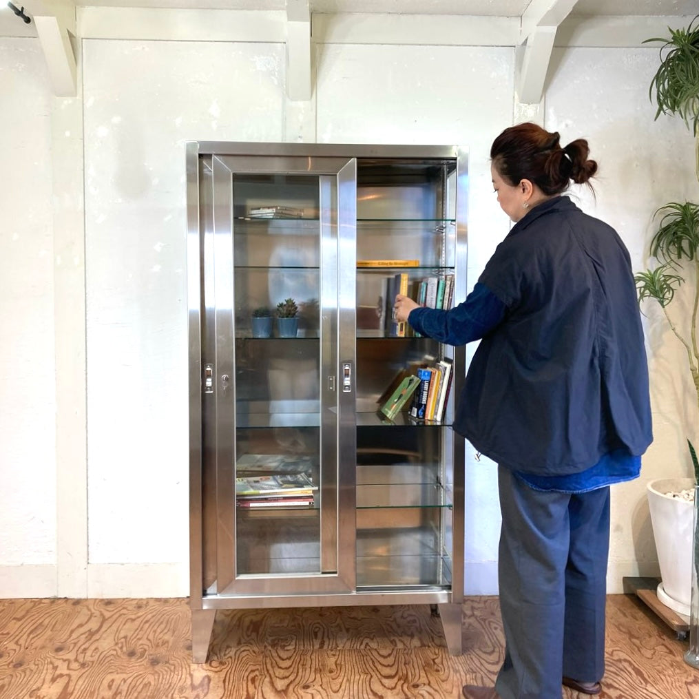 ステンレスケビント 医療棚 飾り棚 コレクションケース ショーケース