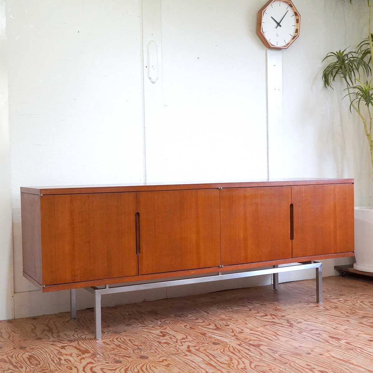 サイドボード キャビネット チーク材 ジャパン ヴィンテージ 棚 中古