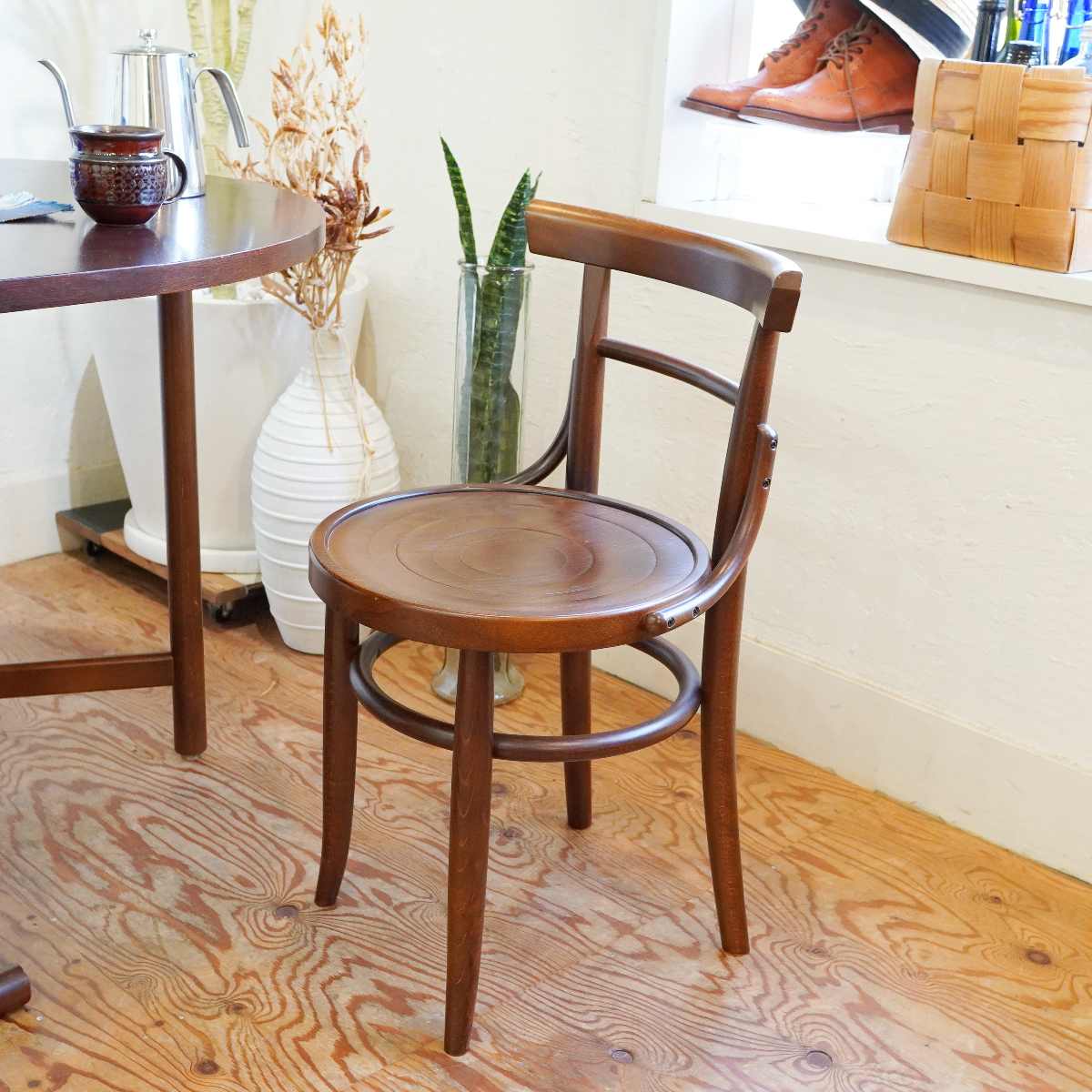 秋田木工 ダイニングチェア 曲木チェア No.1003 【1】 中古 スツール ブナ