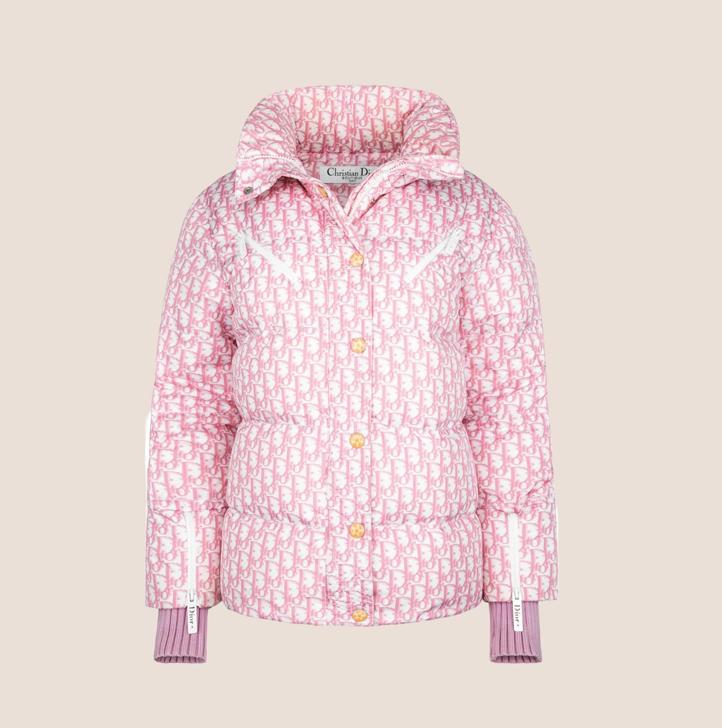 CHRISTIAN DIOR 2004 PINK GIRLY TROTTER PUFFER JACKET – RDB