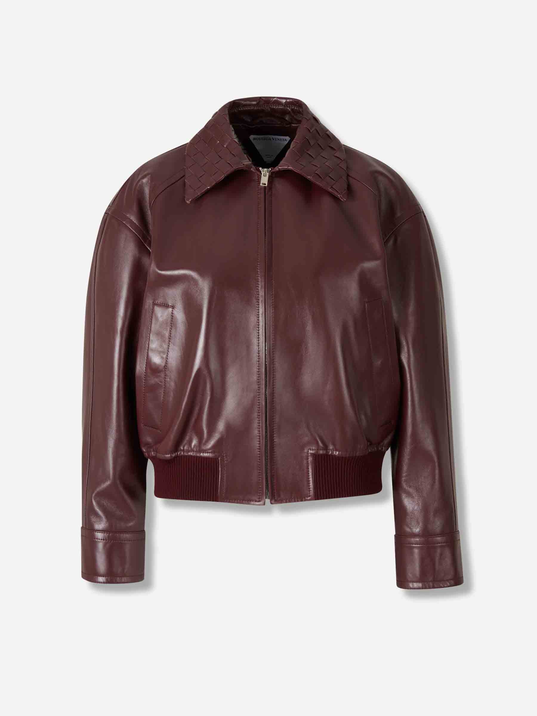 Bottega Veneta – Bottega Veneta Leather Bomber Jacket in Barcelona