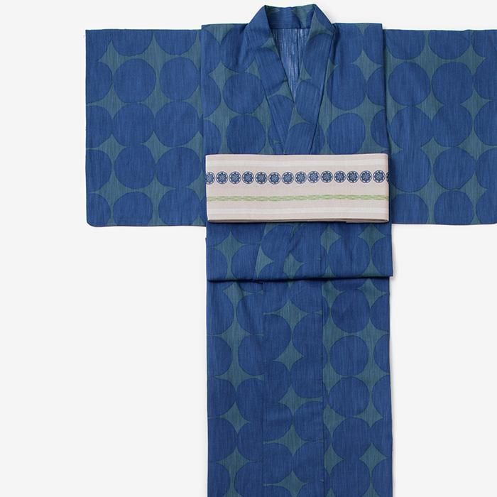 SOU・SOU×京都丸紅 浴衣／おはじき大 紺青色（こんじょういろ）