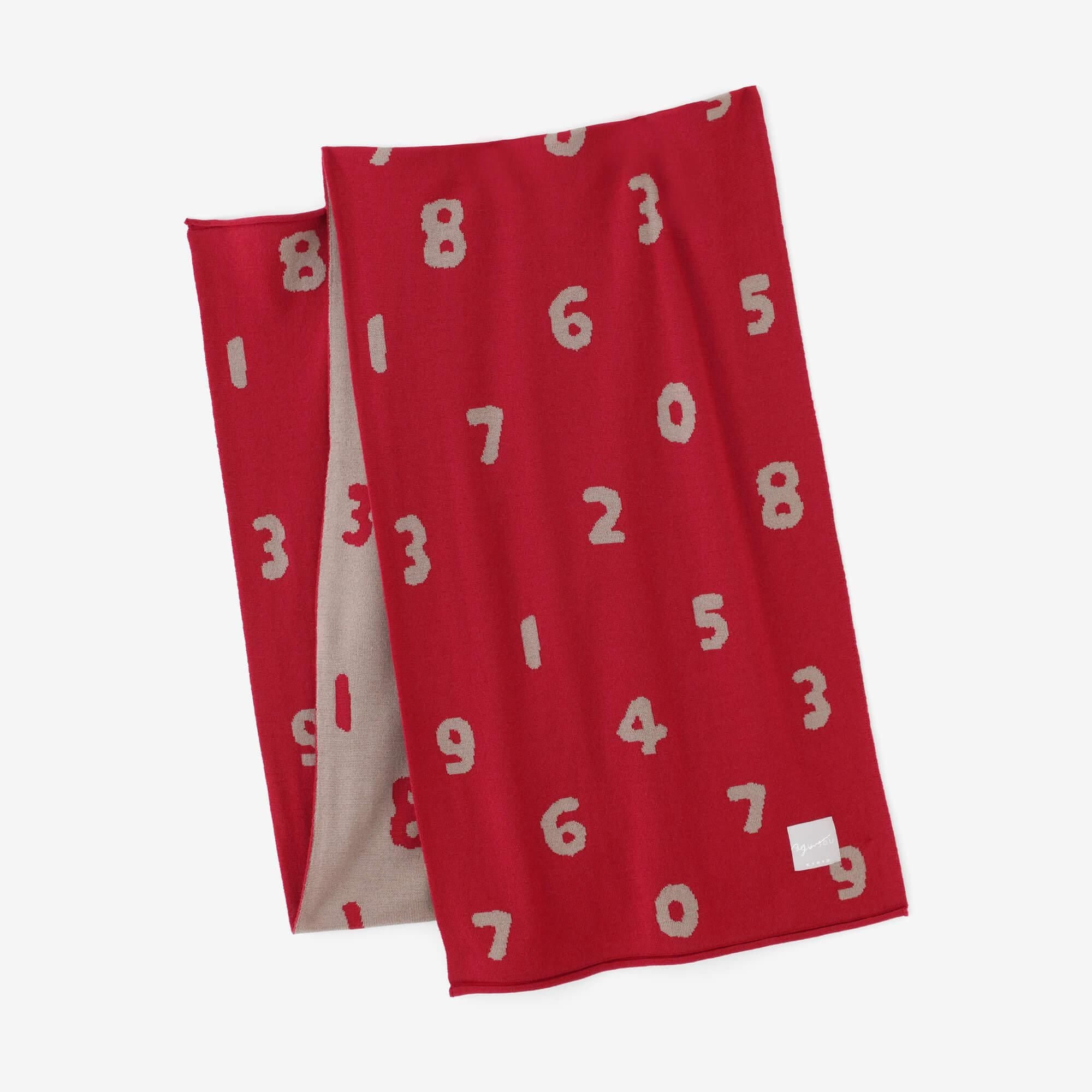 スーパー140'sジャカード マフラー／SO-SU-U 臙脂色（えんじいろ）