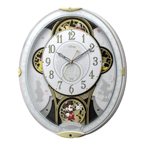 RHYTHM リズム ディズニーキャラクター 電波 からくり 掛け時計