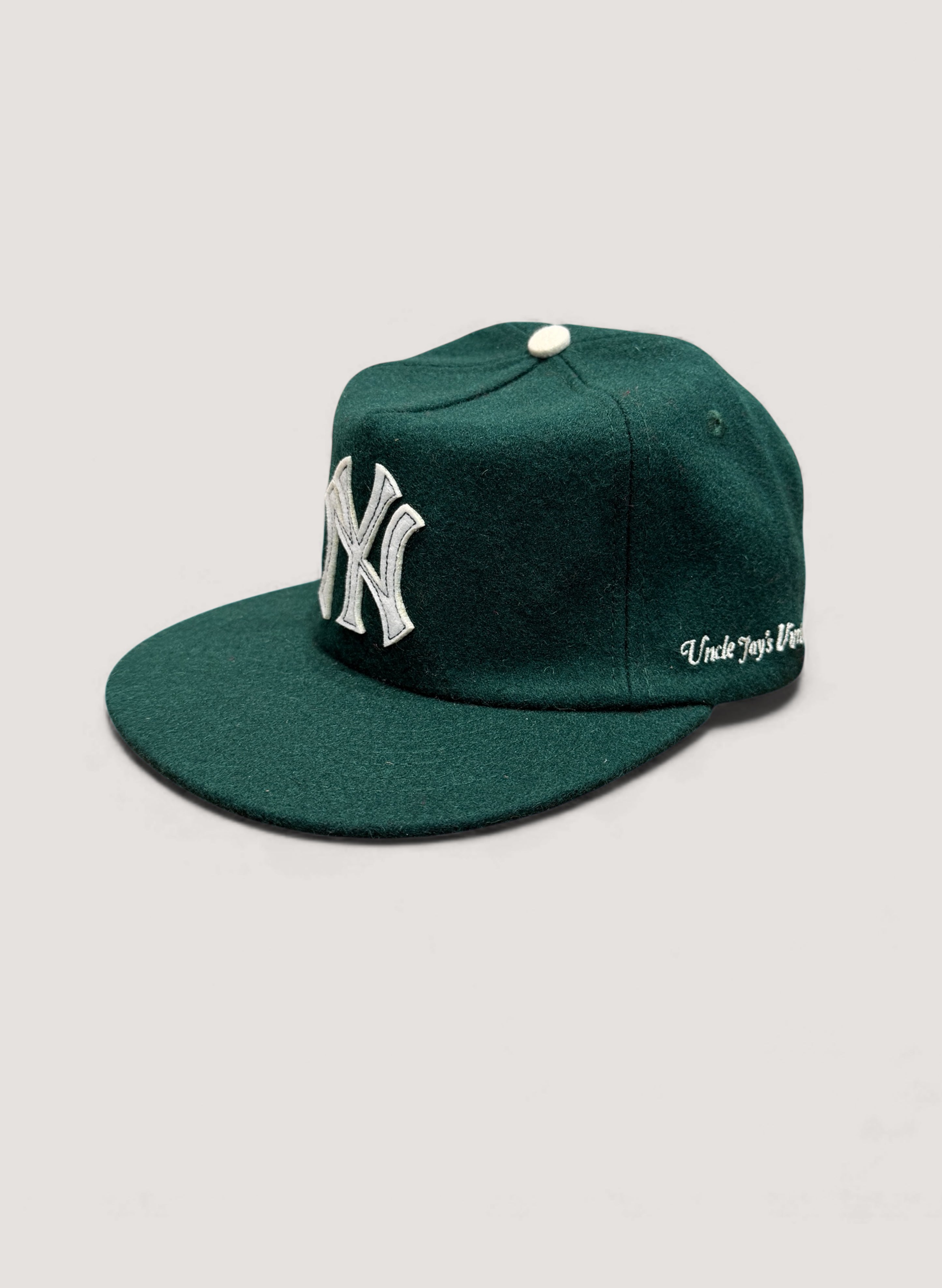 Uncle Jay's Vintage YANKEES FELT PATCH WOOL CAP GREEN (UNCLE-003