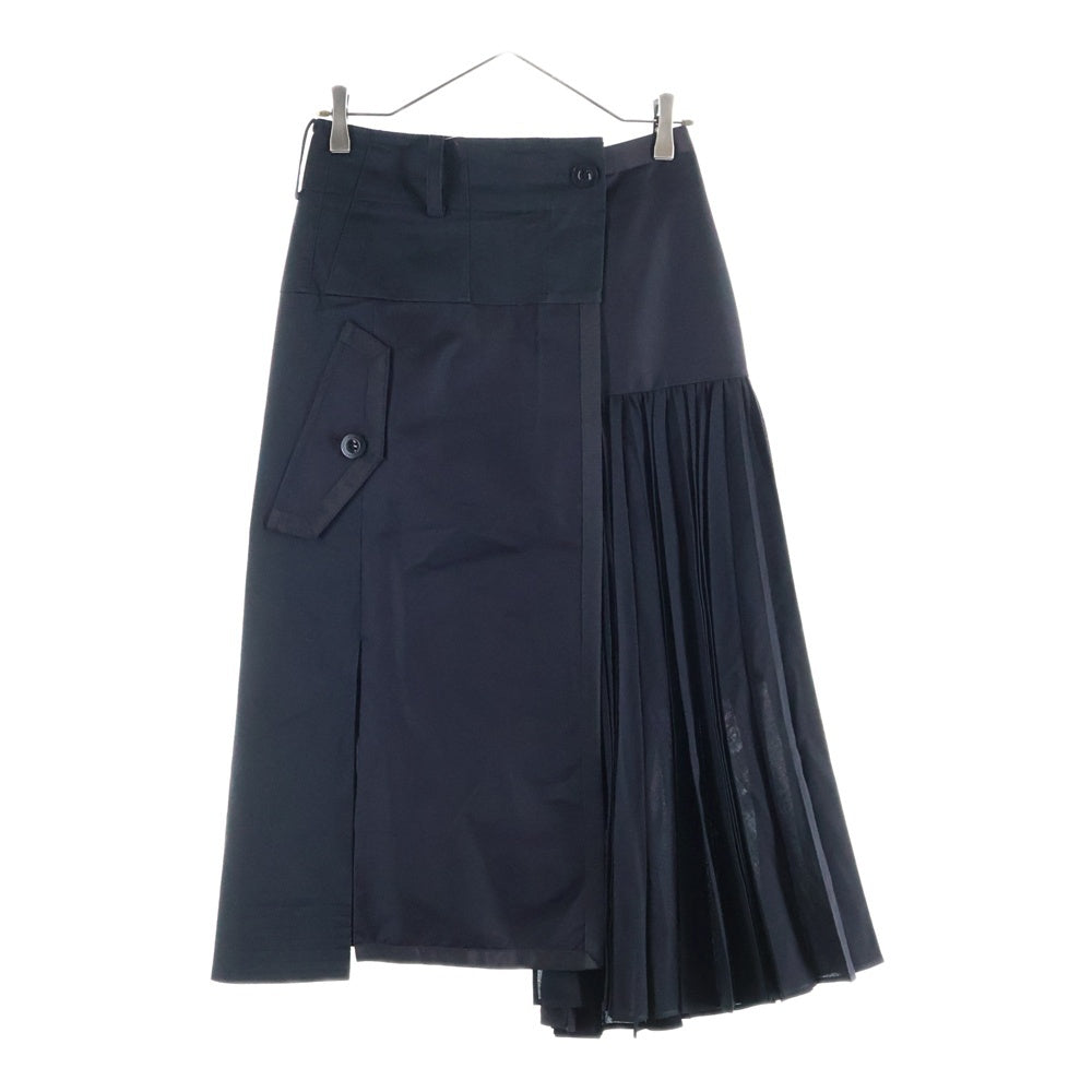 Sacai(サカイ) 21SS Suiting Skirt プリーツ加工 スーチング