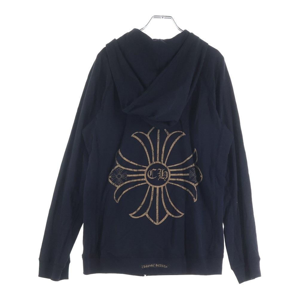 CHROME HEARTS(クロムハーツ) OLD CH Plus Gold Print Zip Up Hoodie